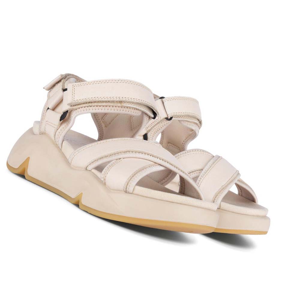 Women's Ecco Chunky Sport Sandals White | USA 165RVD